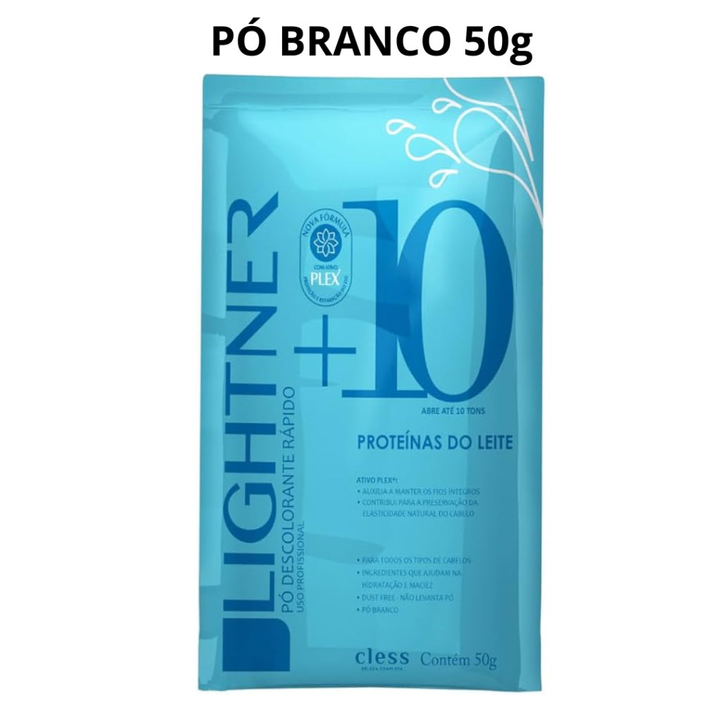 Pó Descolorante 50g Lightner Proteínas do Leite 10 tons - Pó Branco