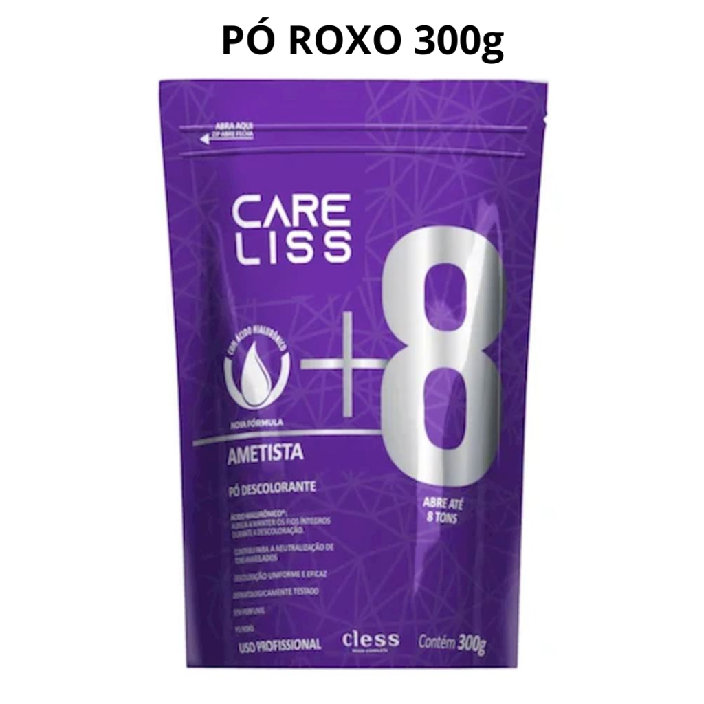 Pó Descolorante 300g Care Liss Ametista 8 tons - Pó Roxo