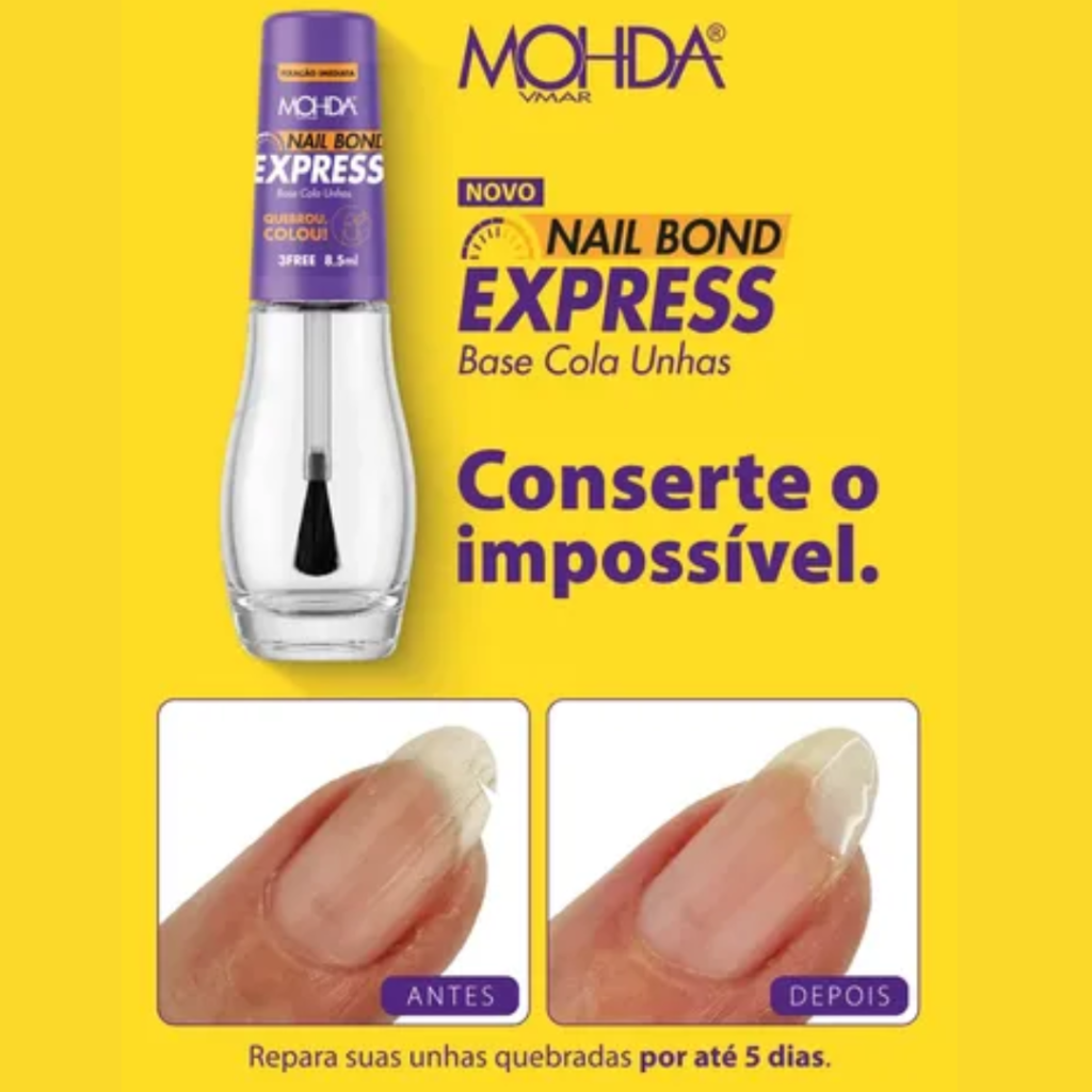 Esmalte Cola Mohda Cola Unha Quebrada 