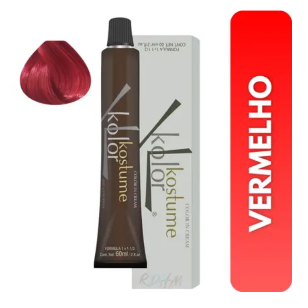 Tonalizante Vermelho Coloração Kostume Kolor 