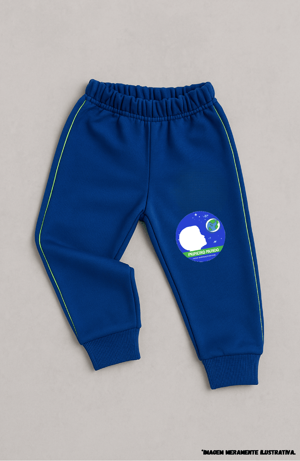 Calça de Malha Colegial com Pelúcia - com Ribana no Tornozelo