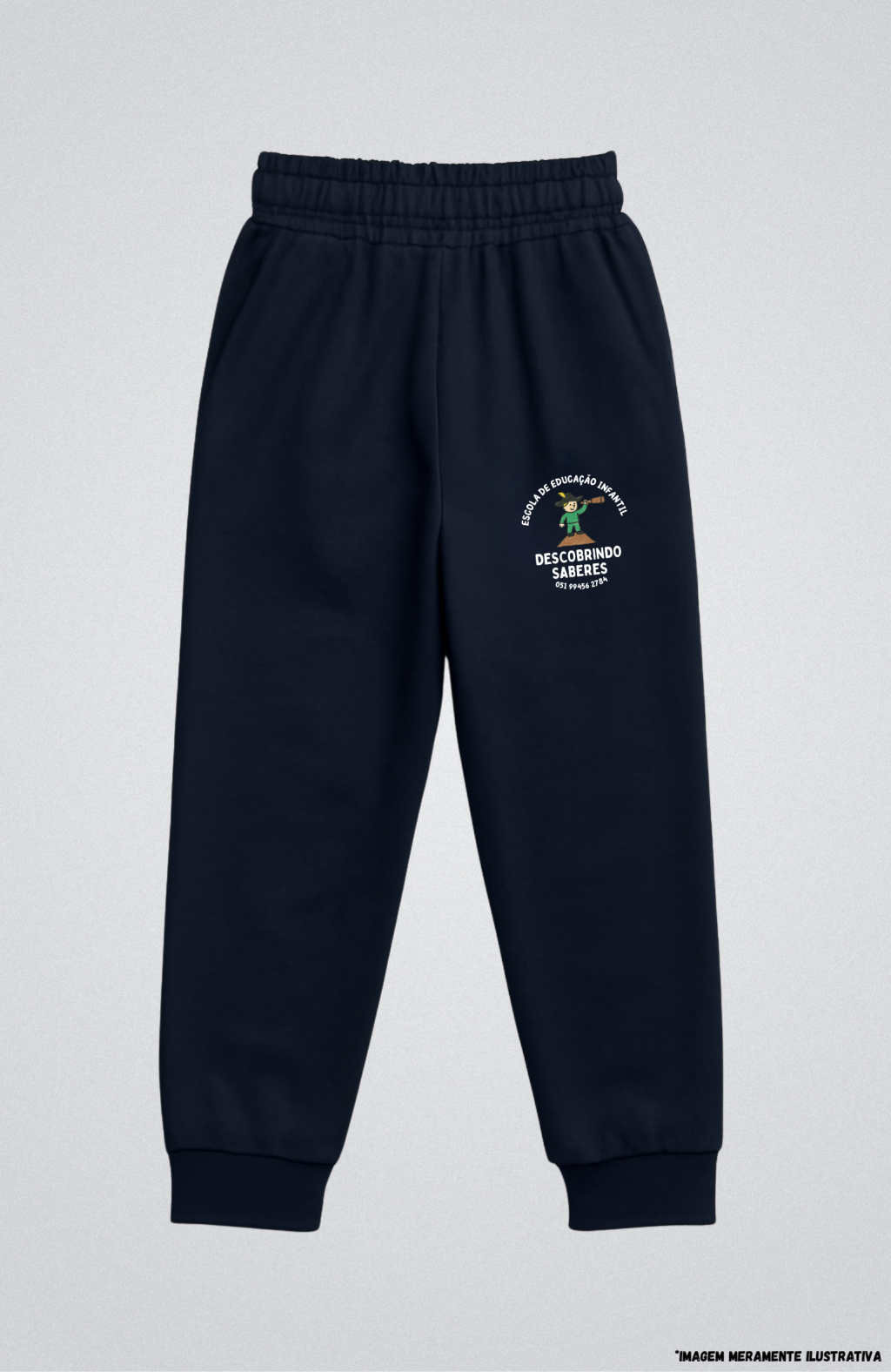 Calça Unissex Malha Colegial COM Pelúcia