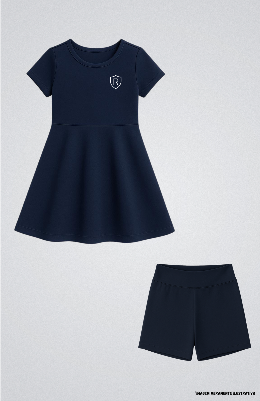 *Vestido Infantil em Viscolycra com Short Incluso