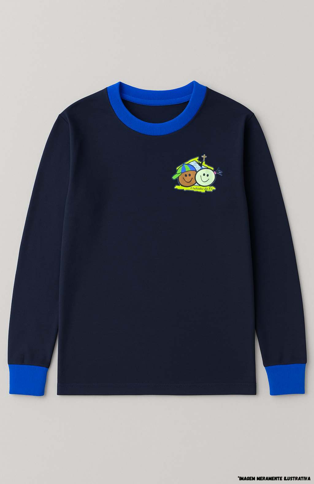 Camiseta Manga Longa em Poliviscose