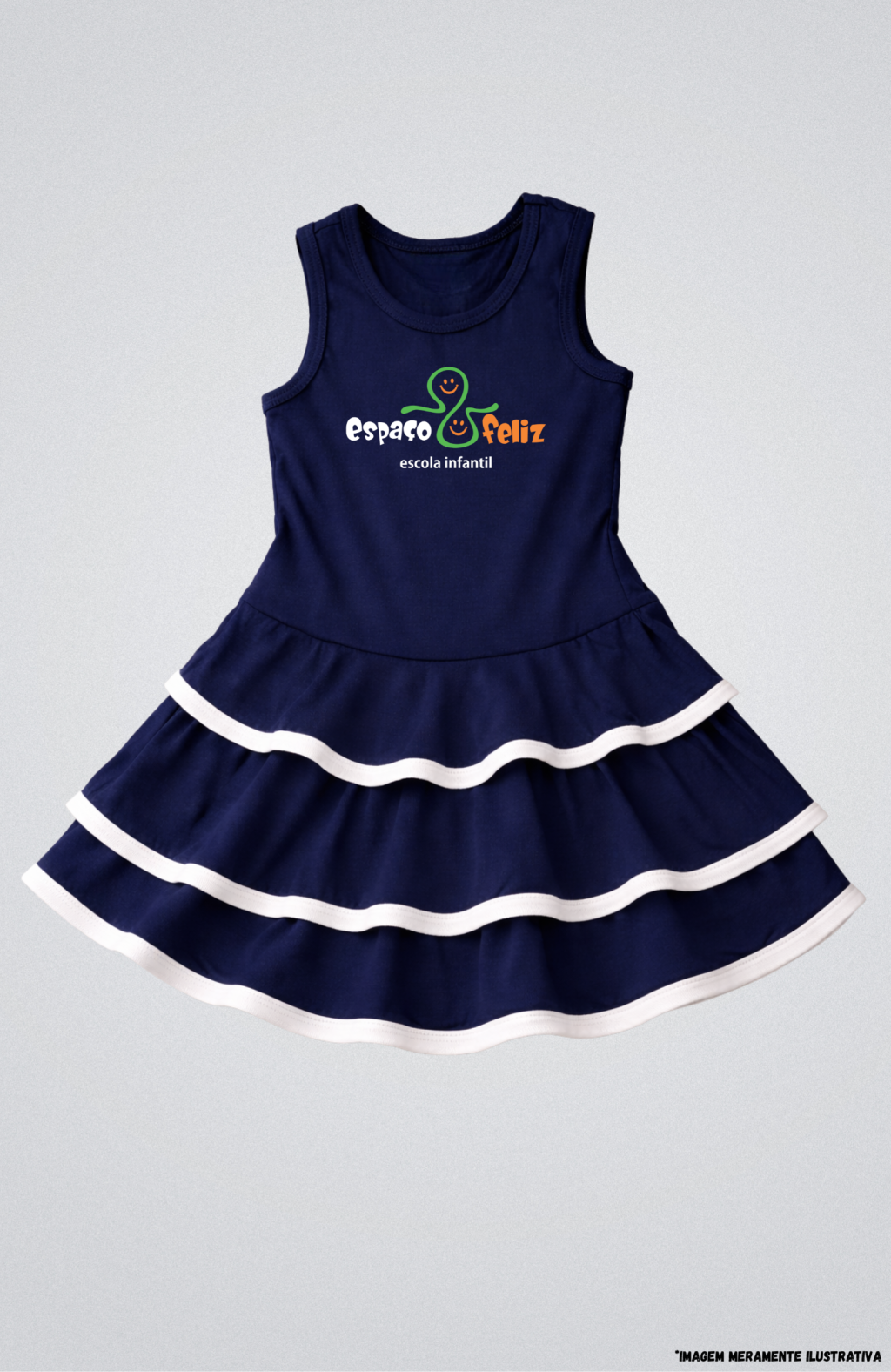 Vestido Infantil Babado Triplo
