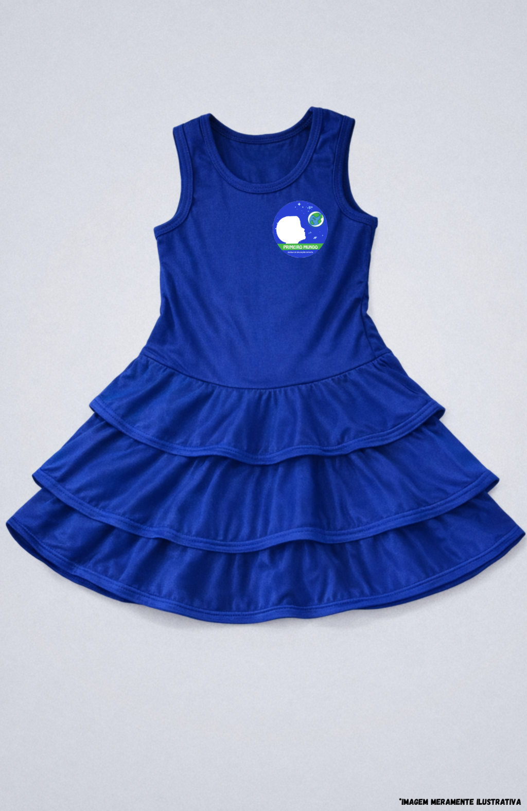 Vestido Infantil Babado Triplo