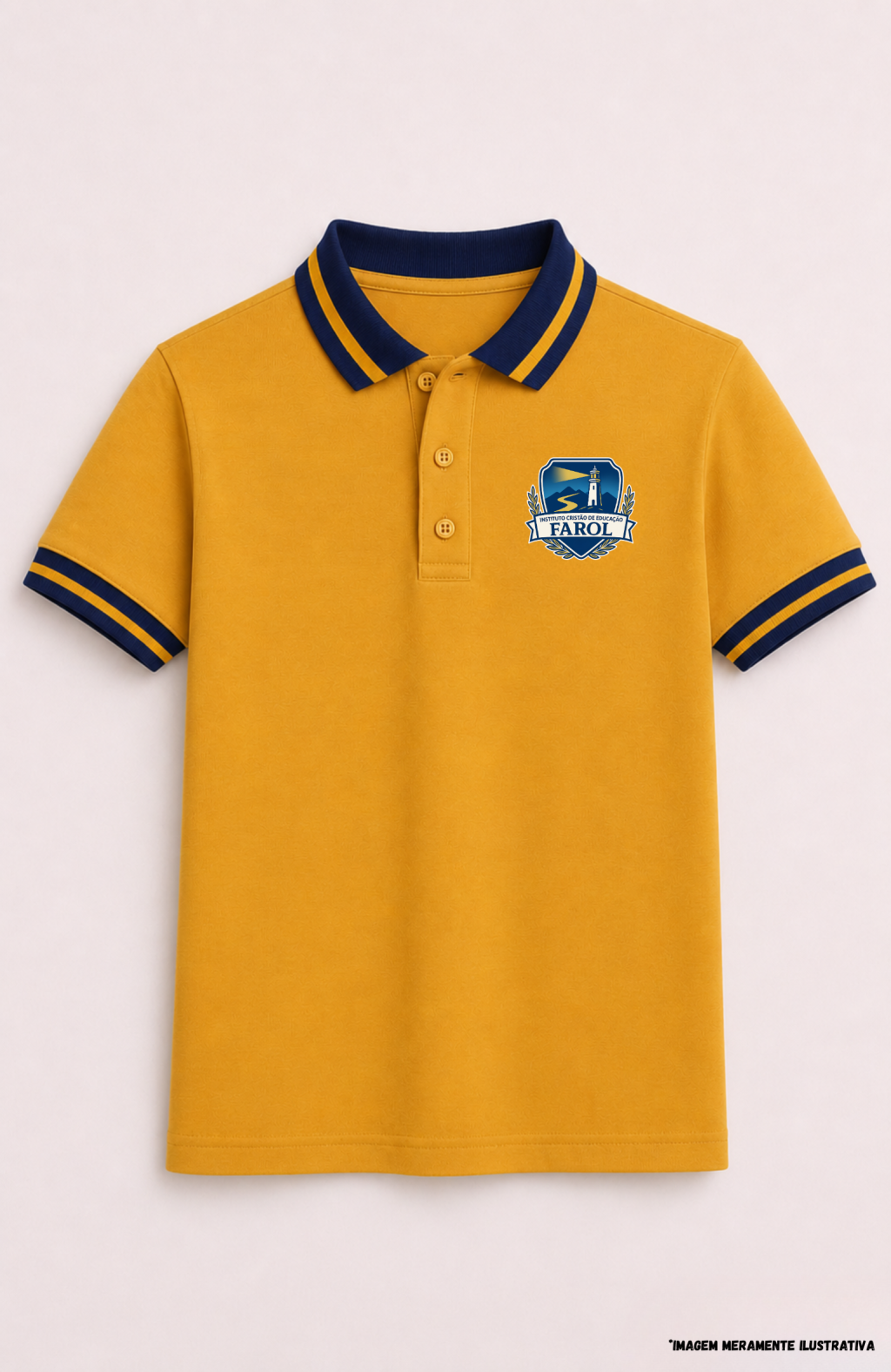 Camisa Polo em Poliviscose