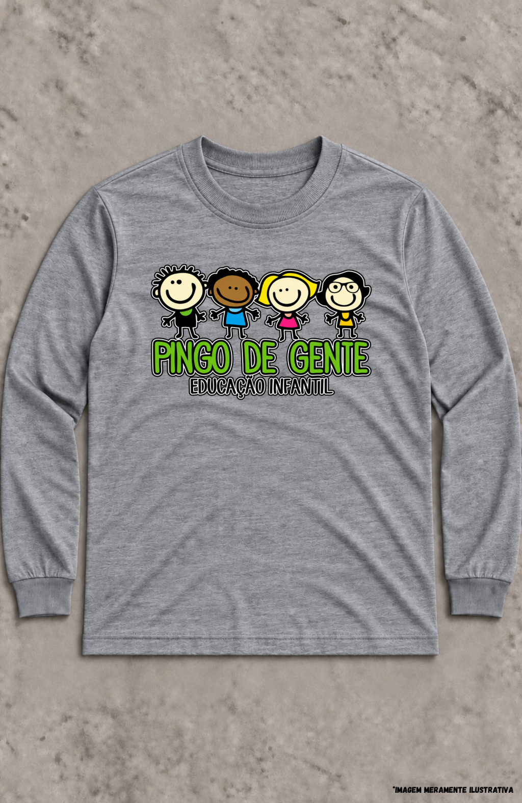 Camiseta Manga Longa em Poliviscose