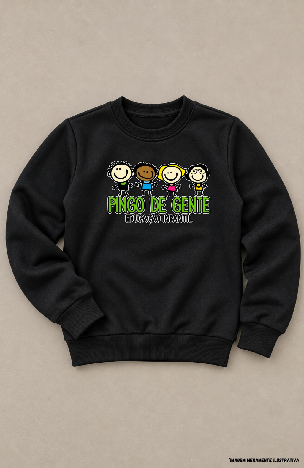 Suéter Básico em Moletom Peluciado