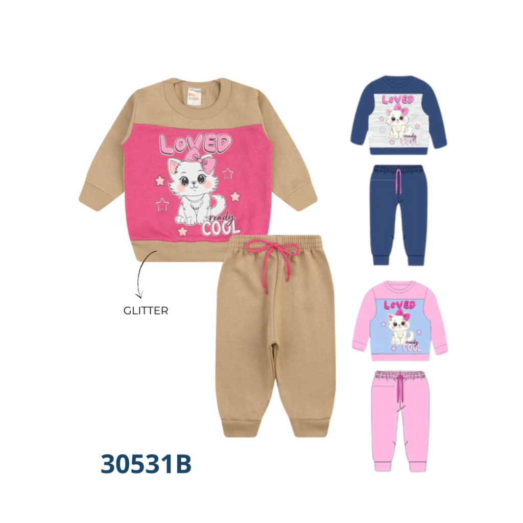 KIT 3 CONJUNTOS BLUSÃO E CALÇA