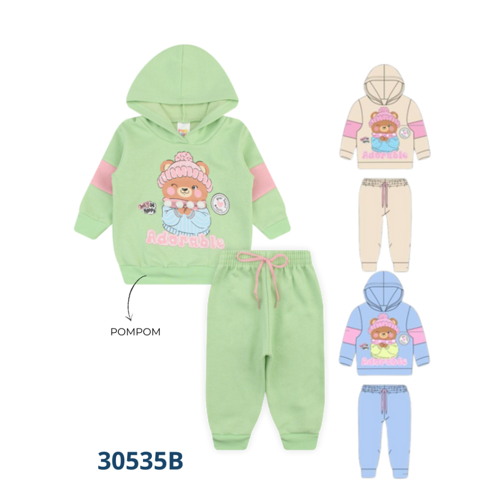 KIT 3 CONJUNTOS BLUSÃO CAPUZ E CALÇA