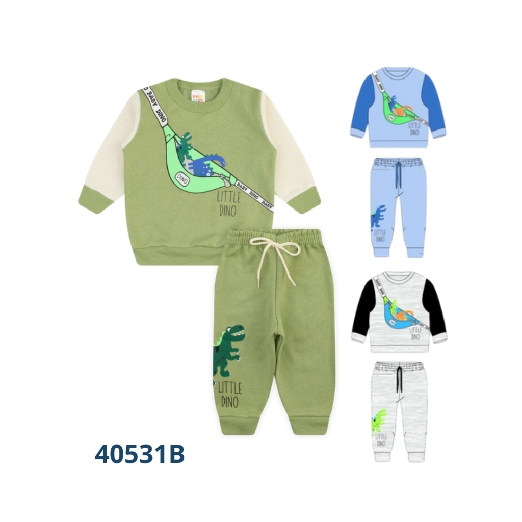 KIT 3 CONJUNTOS BLUSÃO E CALÇA COM CADARÇO