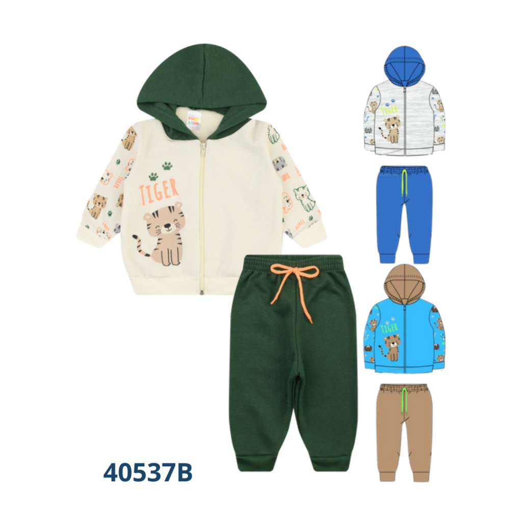 KIT 3 CONJUNTOS JAQUETA E CALÇA COM CADARÇO