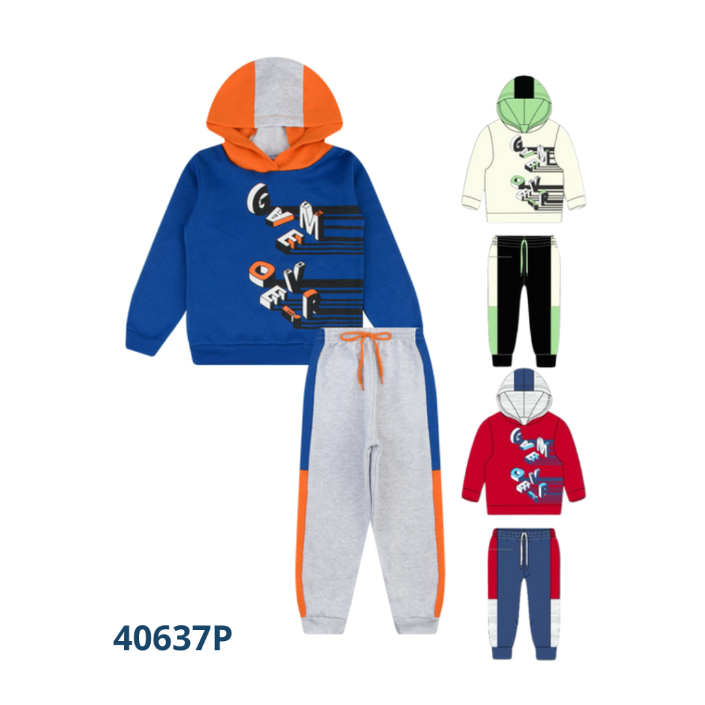 KIT 3 CONJUNTOS BLUSÃO CAPUZ E CALÇA COM RECORTE CADARÇO