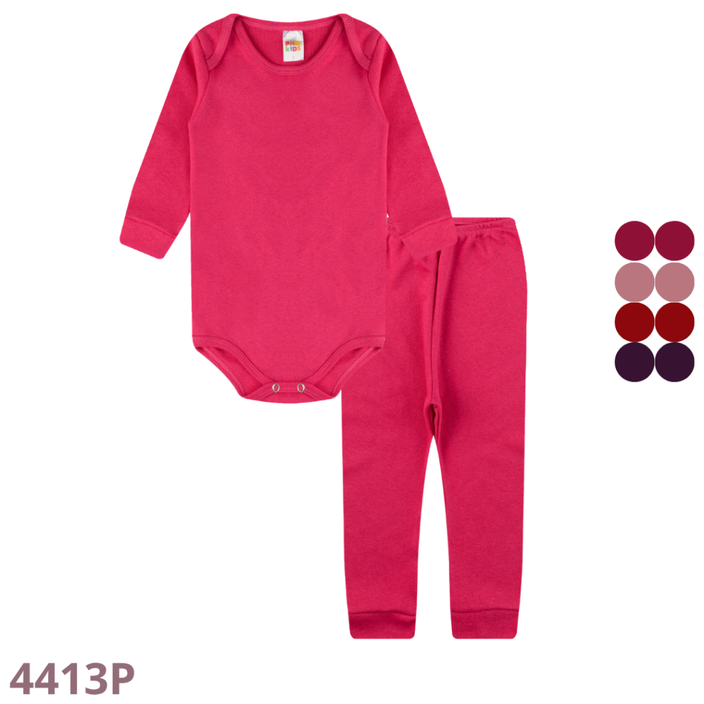 KIT 3 CONJUNTO BODY DECOTE AMERICANO E CALÇA COM PUNHO