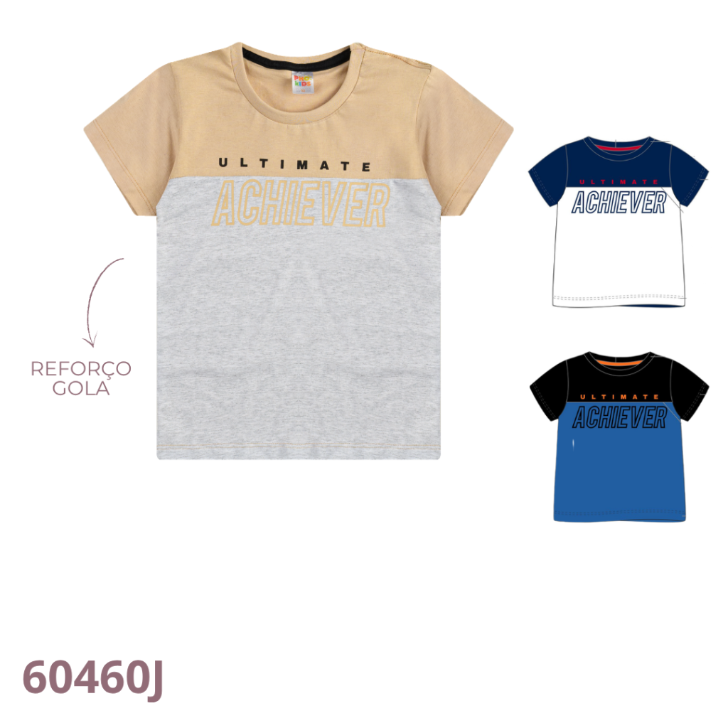 KIT 4 CAMISETA COM REFORÇO E RECORTE