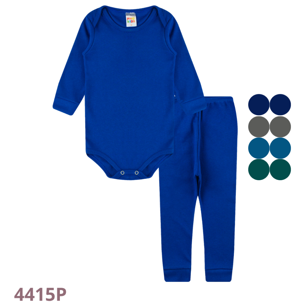 KIT 3 CONJUNTO BODY DECOTE AMERICANO E  CALÇA COM PUNHO