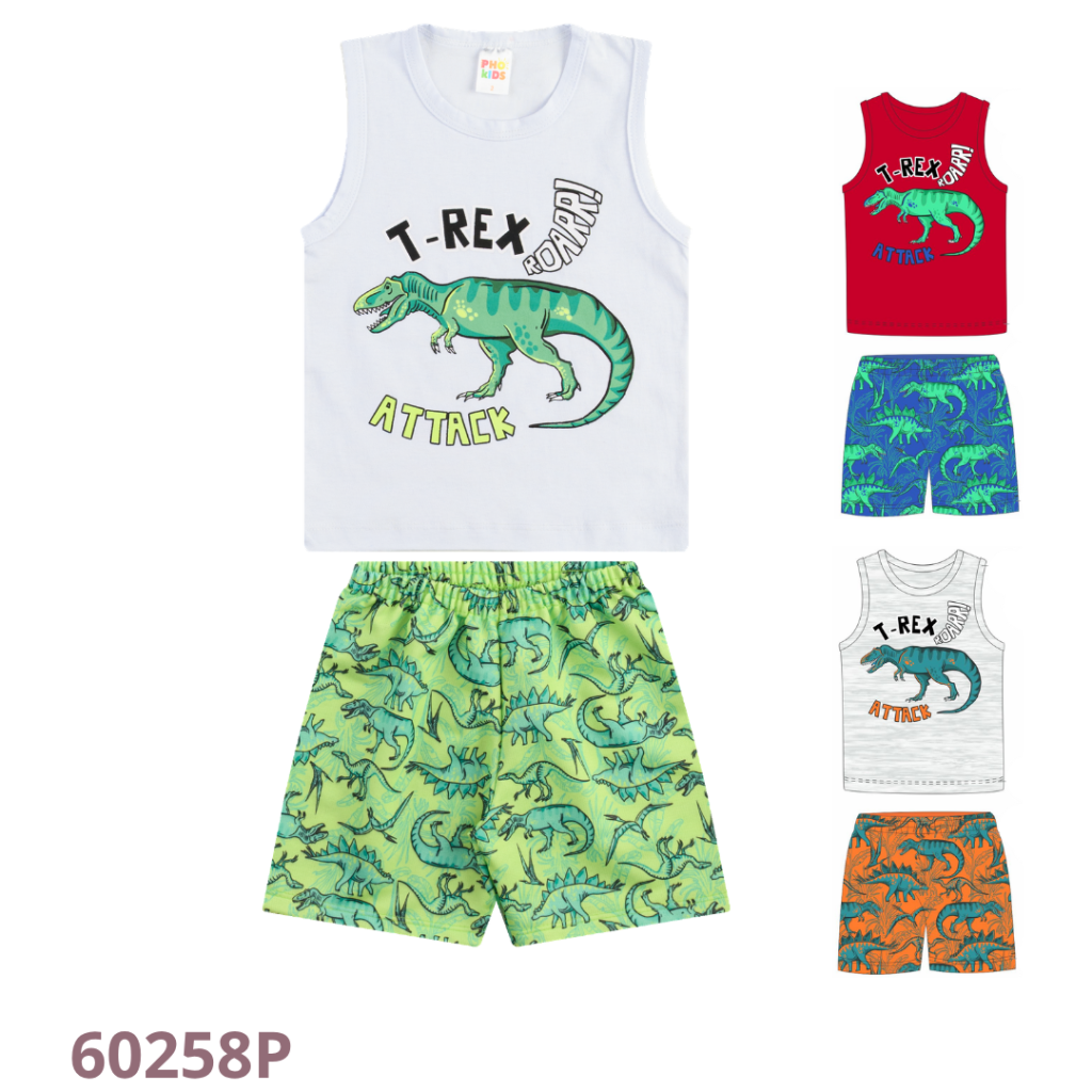 KIT 3 CONJUNTO REGATA E  BERMUDA ESTAMPADA