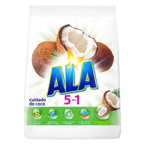 Sabão em Pó Ala Cuidado do Coco Pacote 400g