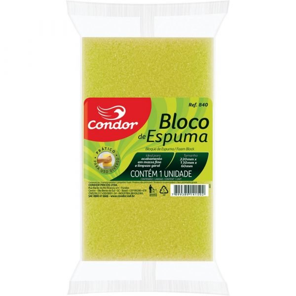 Bloco De Espuma Automotiva Condor Ref. 840 22x13x6cm