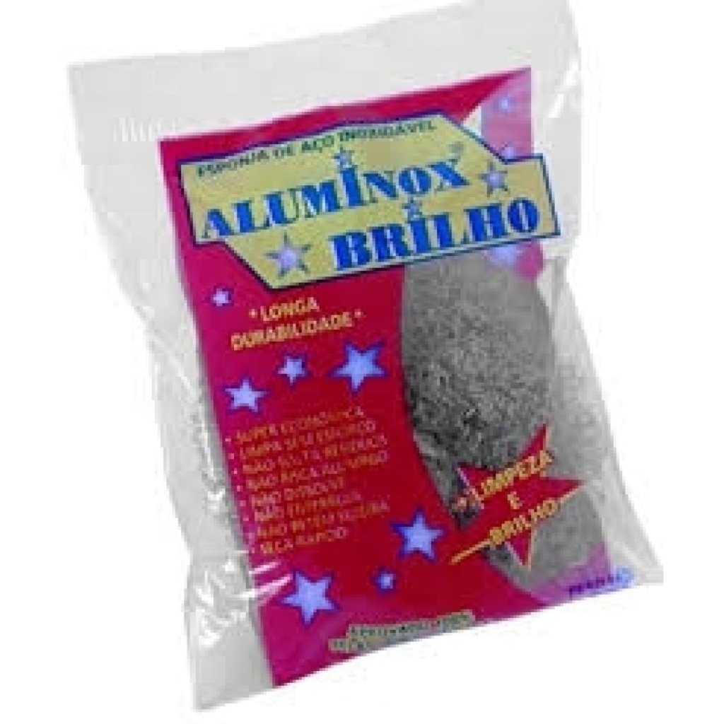 Esponja de Aço Inoxidável Aluminox Brilho und.