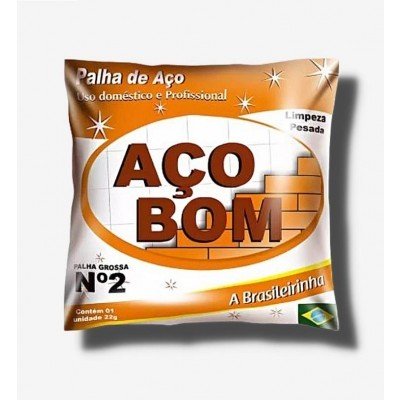 Palha De Aço Limpeza Pesada N° 2 Aço Bom