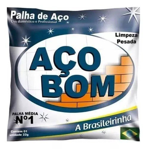 Palha De Aço Limpeza Pesada N° 1 Aço Bom