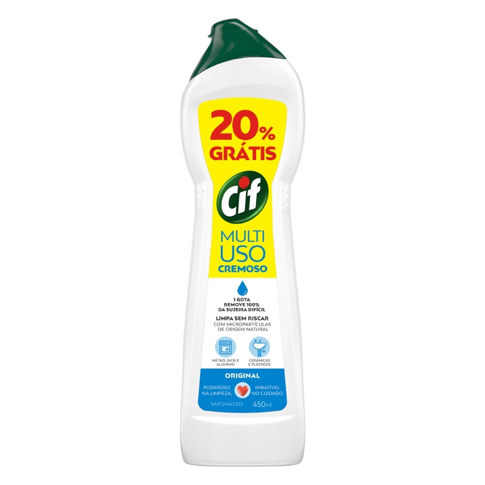 Limpador Cif Cremoso Limpeza Profunda Original 450ml