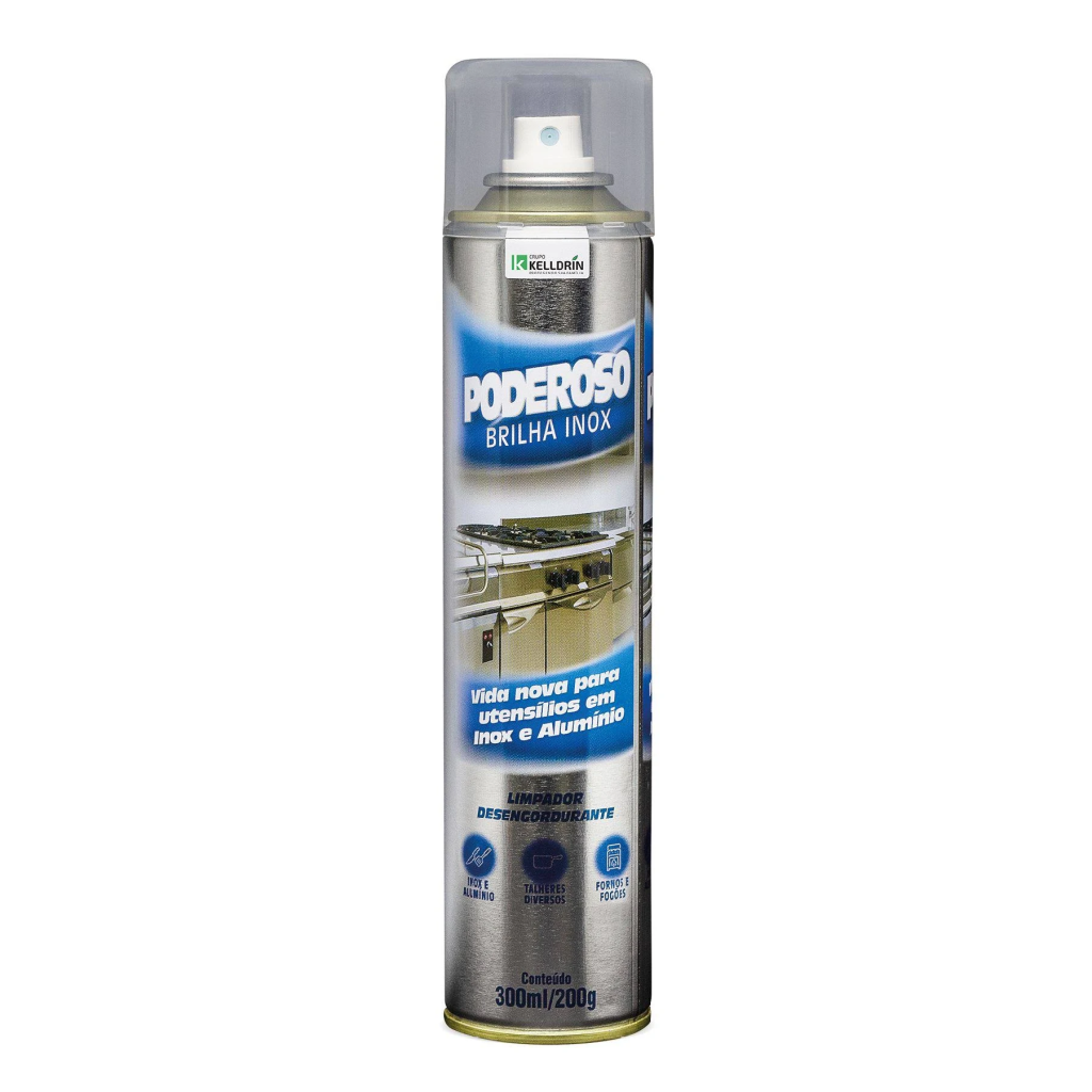 Limpador Brilho Inox Poderoso Kelldrín 300ml