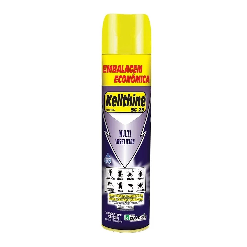 Inseticida Kellthine SC 25 Aerosol Multi-Inset Kelldrín 400ml 