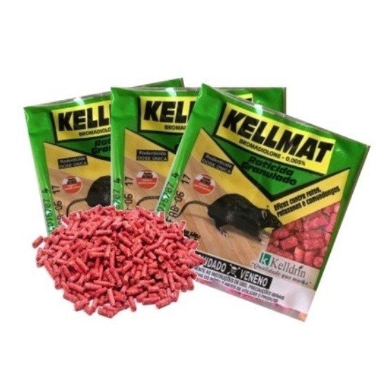 Kellmat Raticida Granulado Kelldrín 25g Und.