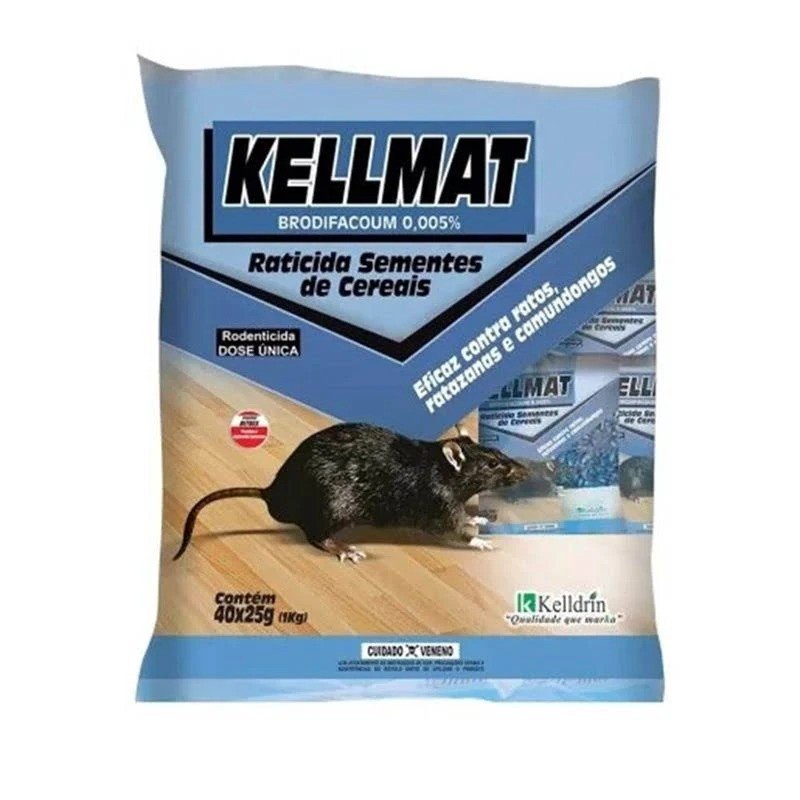Kellmat Raticida Sementes de Cereais Kelldrín 25g Und.