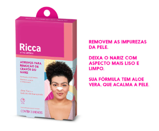 ADESIVO P\ REMOÇÃO D CRAVO DO NARIZ RICCA