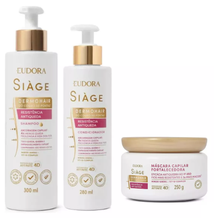 KIT SHAMPOO + CONDICIONADOR + MASCARA EUDORA 