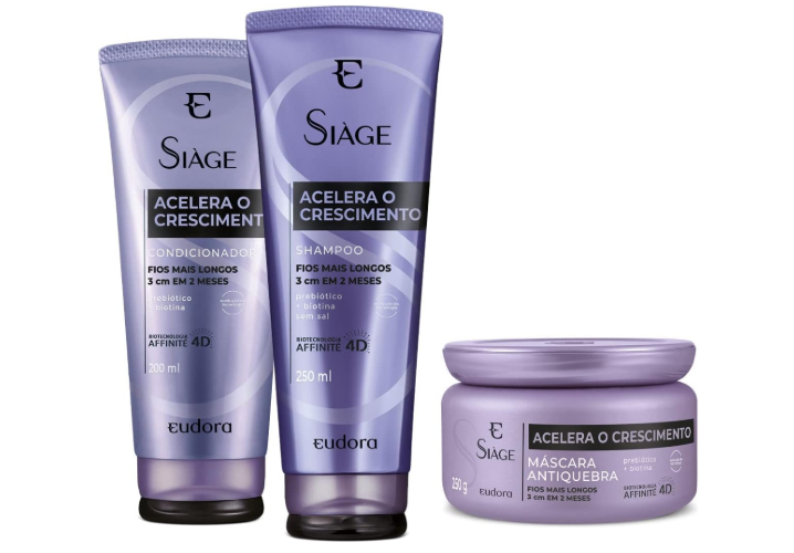 KIT SHAMPOO + CONDICIONADOR + MASCARA EUDORA 