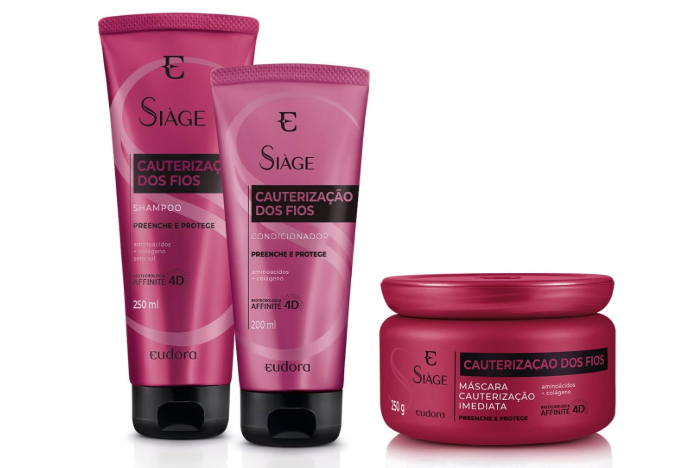 KIT SHAMPOO + CONDICIONADOR + MASCARA EUDORA 