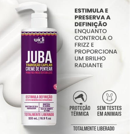  Juba Transição Capilar Creme de Pentear Textura Leve - Widi Care - 500ml