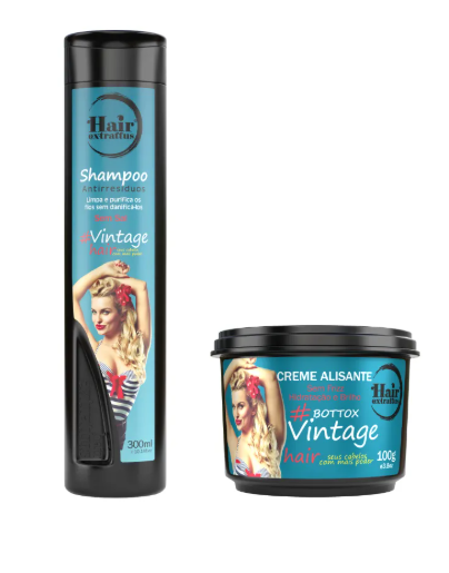 SHAMPOO ANTIRRESÍDUOS 300ML+ CREME ALISANTE 100G HAIR EXTRATTUS