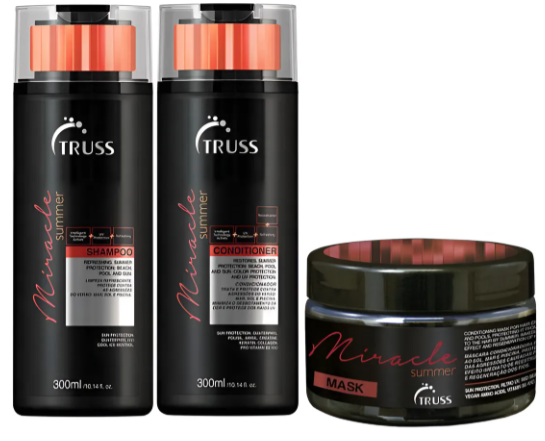Kit Miracle Summer Shampoo com Condicionador e Mask Truss