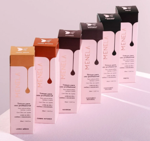 Tintura Profissional para Sobrancelhas Menela - Escolha Sua Cor
