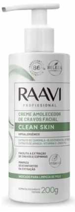 CREME AMOLECEDOR DE CRAVOS CLEAN SKIN RAAVI 200G