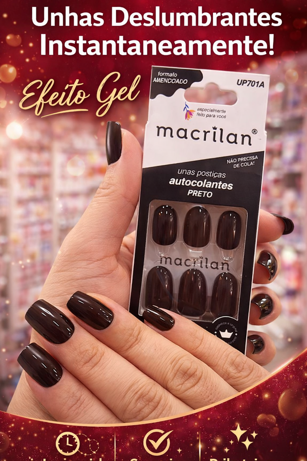 UNHAS AUTOCOLANTE MACRILAN C/24