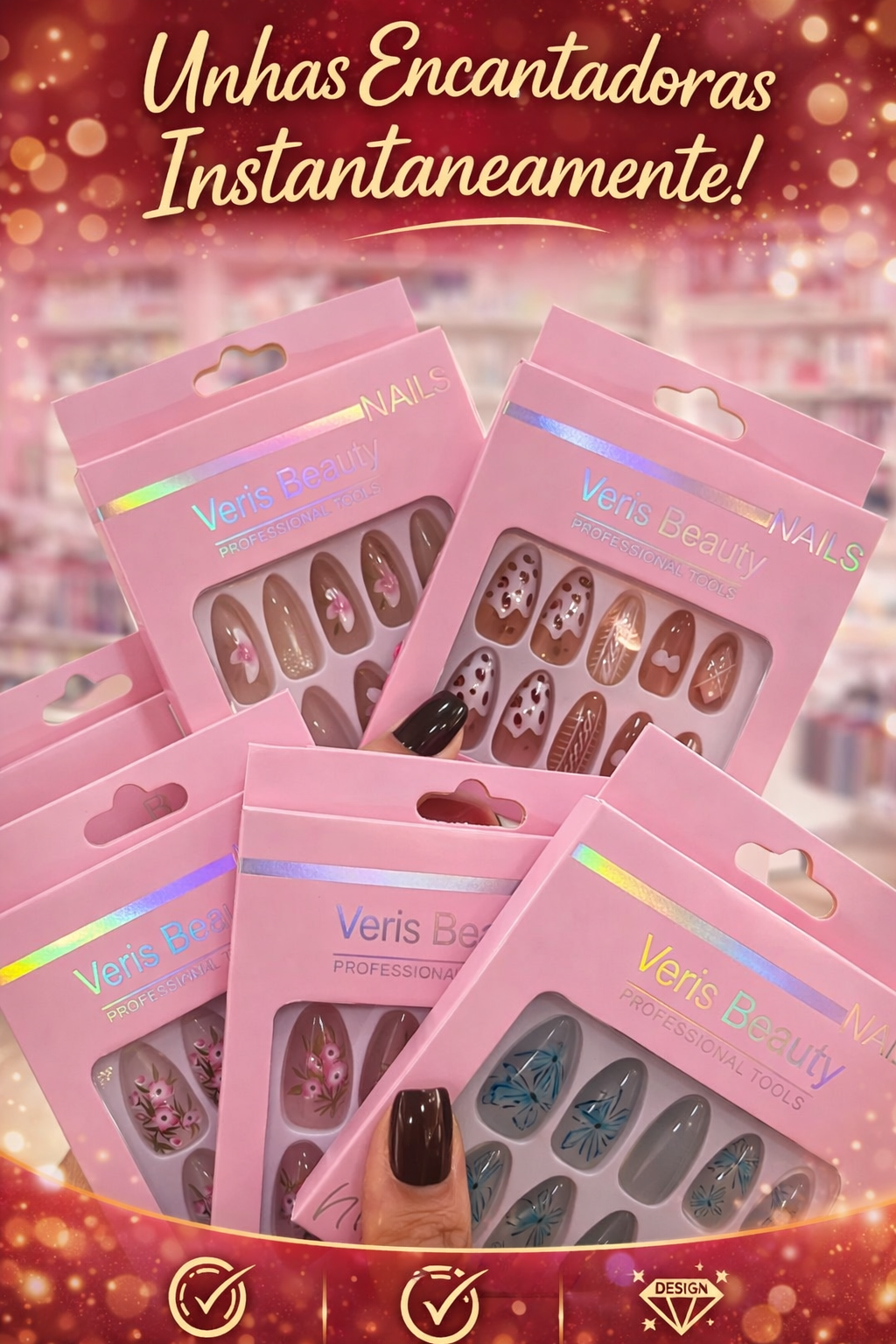 UNHA AUTOADESIVAS VERIS BEAUTY