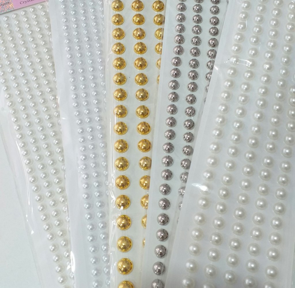 Cartela meia perola 8mm