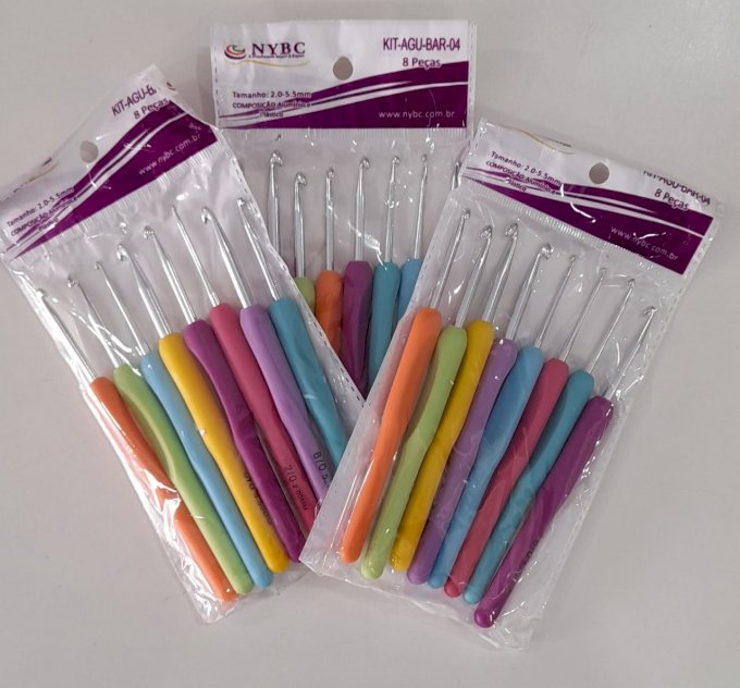 Kit Agulha croche 8 peças