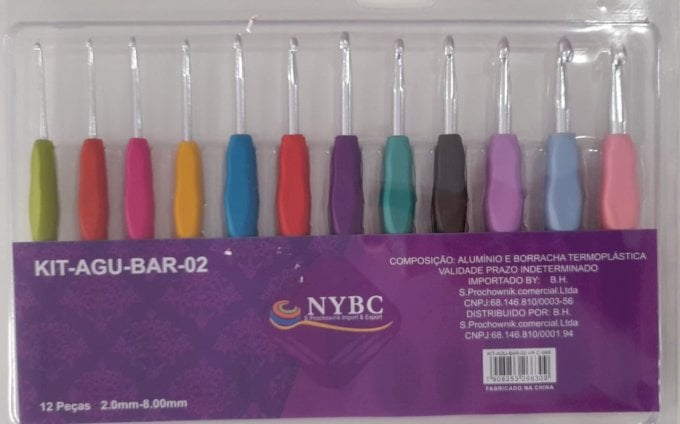 Kit Agulha croche 12 peças