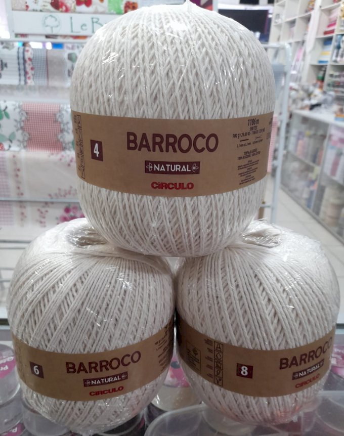 Barroco natural fio 4. 6 e 8 