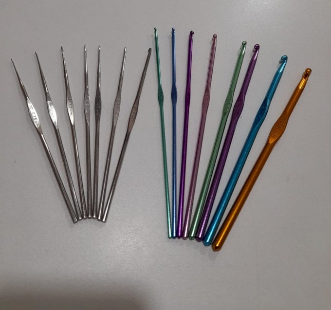 Agulhas para croche varios tamanhos 