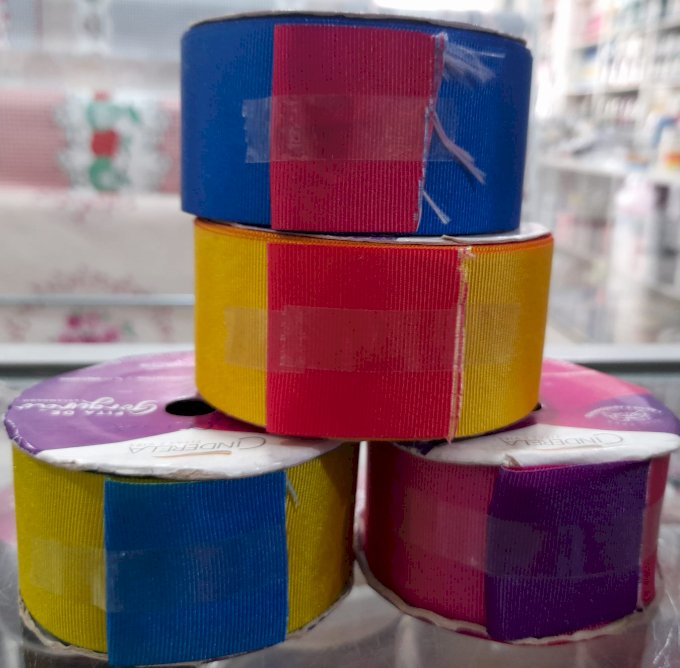 Fita gorgurão cinderela dupla face