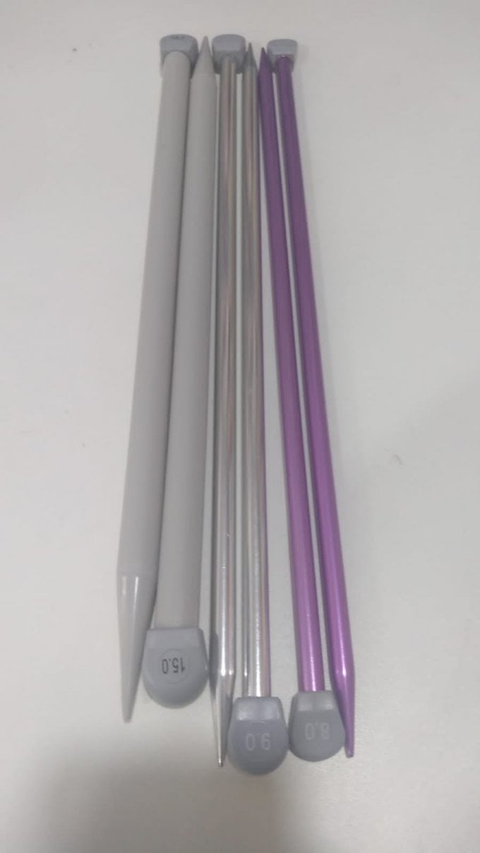 Agulha trico Alumínio n° 8 